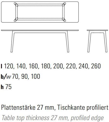 ZEITRAUM Прямоугольный деревянный стол E8 sun-id-1369595 - Вид №7