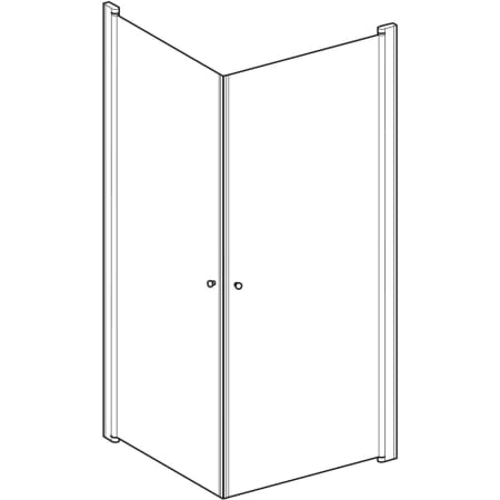 502.002.00.5 Квадратная душевая перегородка IDO Showerama 10-02 Geberit  - Вид №1