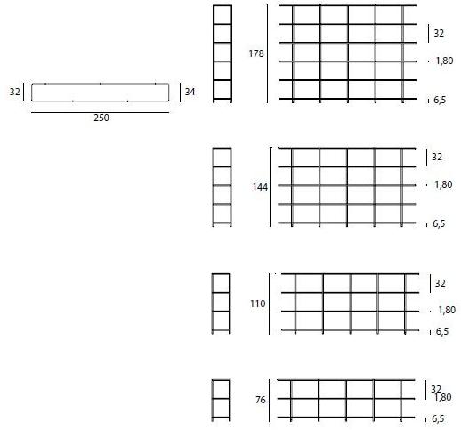 Living Divani Книжный шкаф двухсторонний лакированный Aero sun-id-1453353 - Вид №4