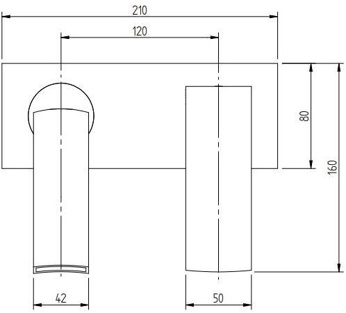 ZAZZERI Смеситель для раковины настенный, однорычажный, с тарелкой Moon sun-id-1355104 - Вид №1