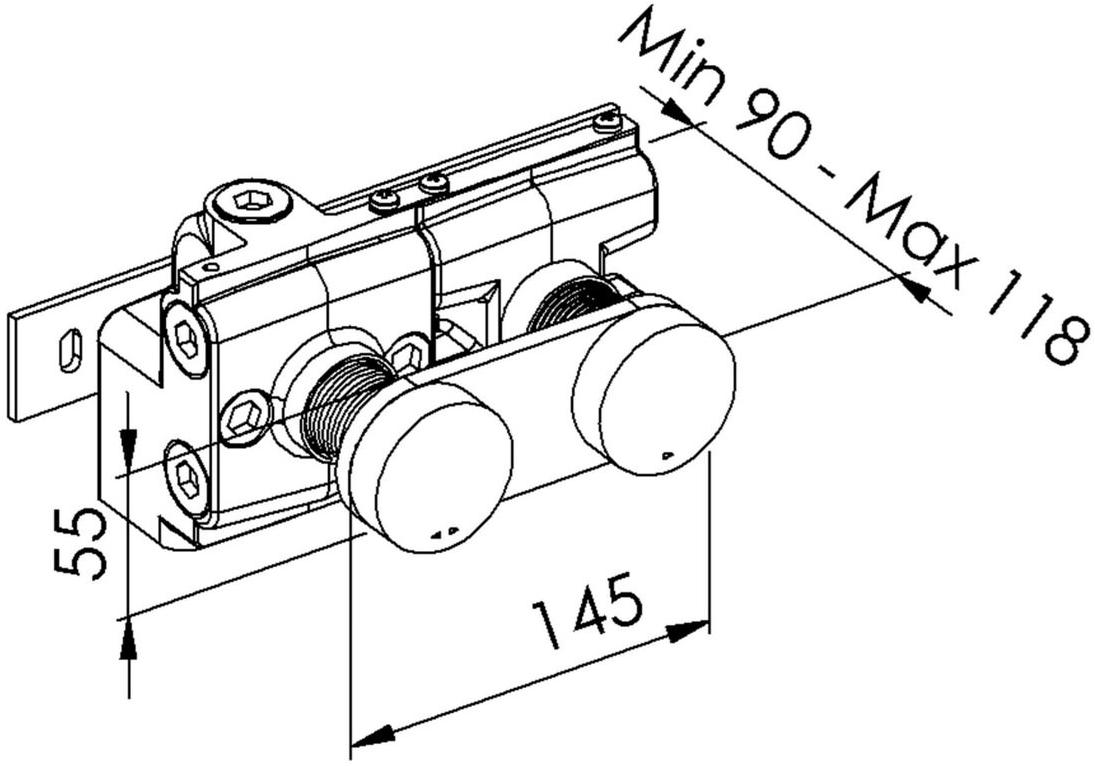 rvb Смеситель для душа с тарелкой Tune 4595.--.72 - Вид №1