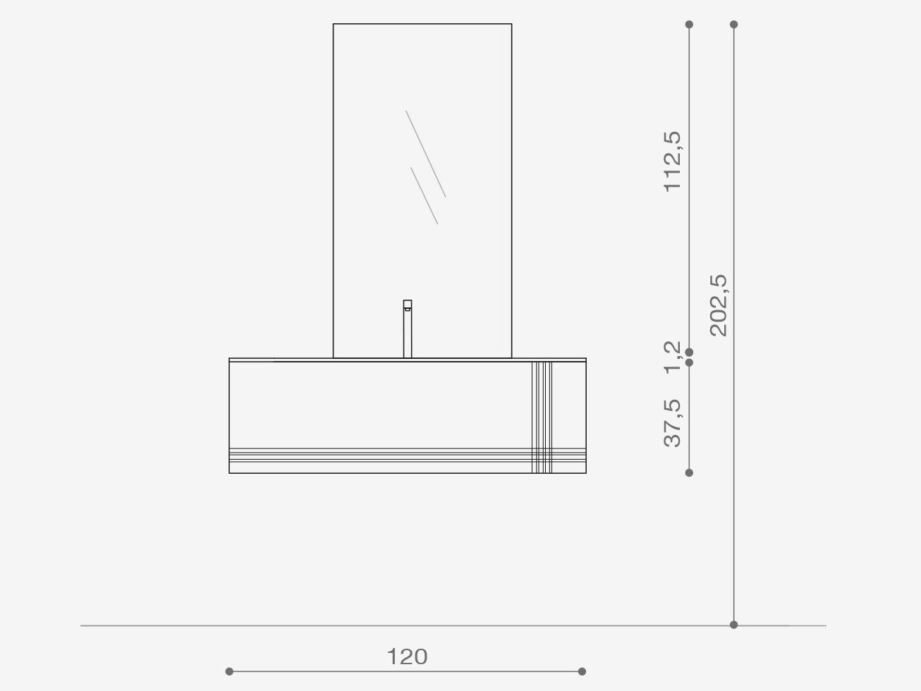 Подвесной умывальник с ящиками ARCOM Pollock текстуры ARCH-00108958 - Вид №2