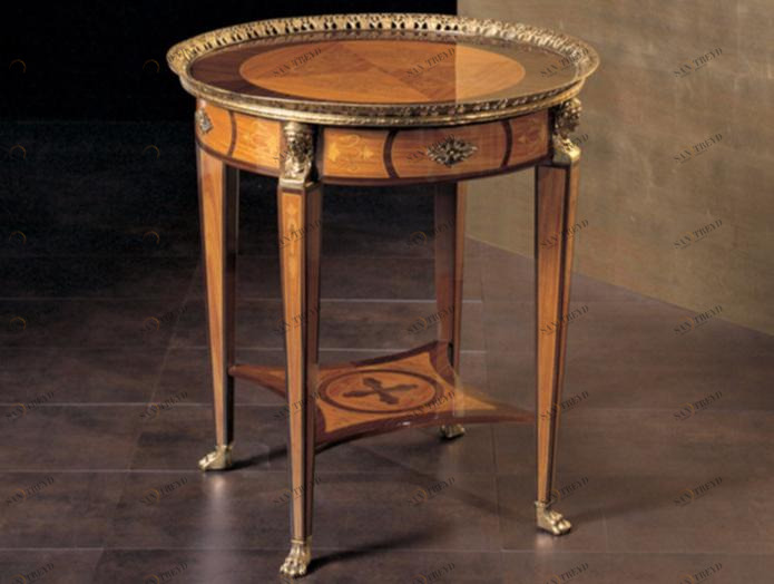 Rozzoni Высокий круглый журнальный столик для гостиной Classic sun-id-1363430