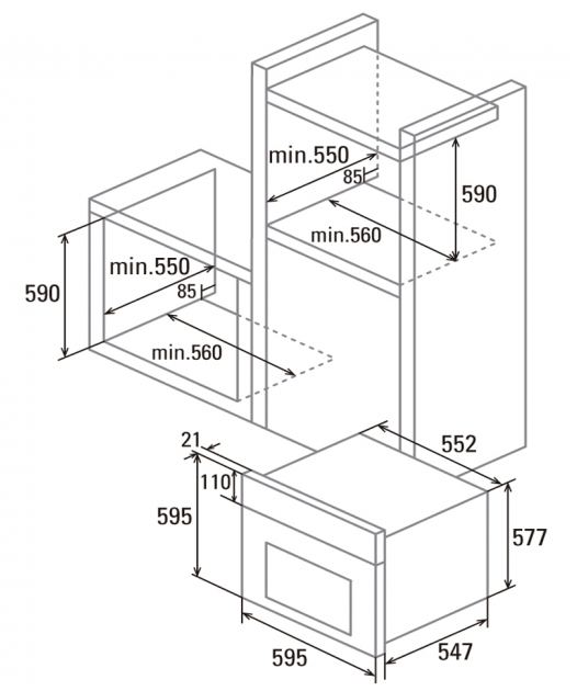 9908904 Электрический духовой шкаф Cata MT 9011 PRO BK черный STDN-0027781 - Вид №8