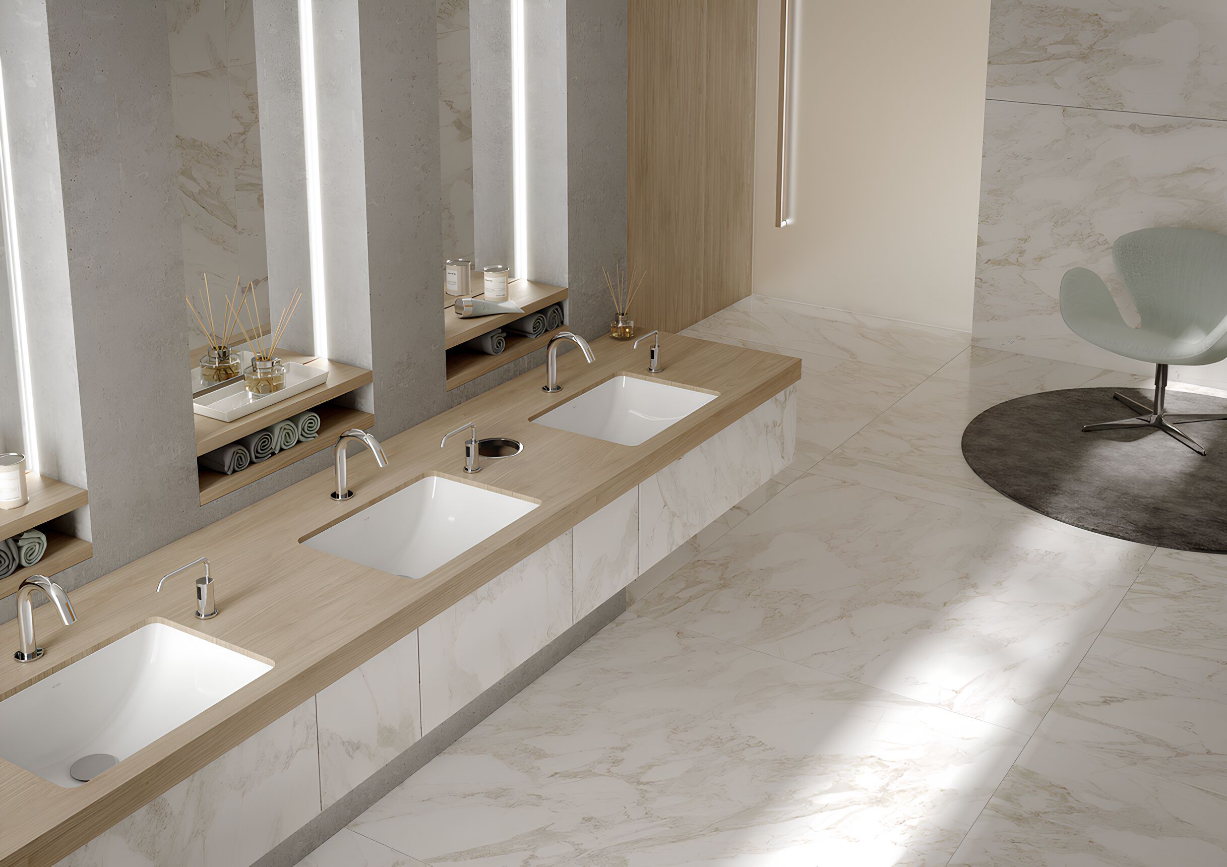 Керамическая раковина с утопленным под столом прямоугольная раковина TOTO WU LW1535Y / LW1536Y ARCH-00104670 - Вид №1