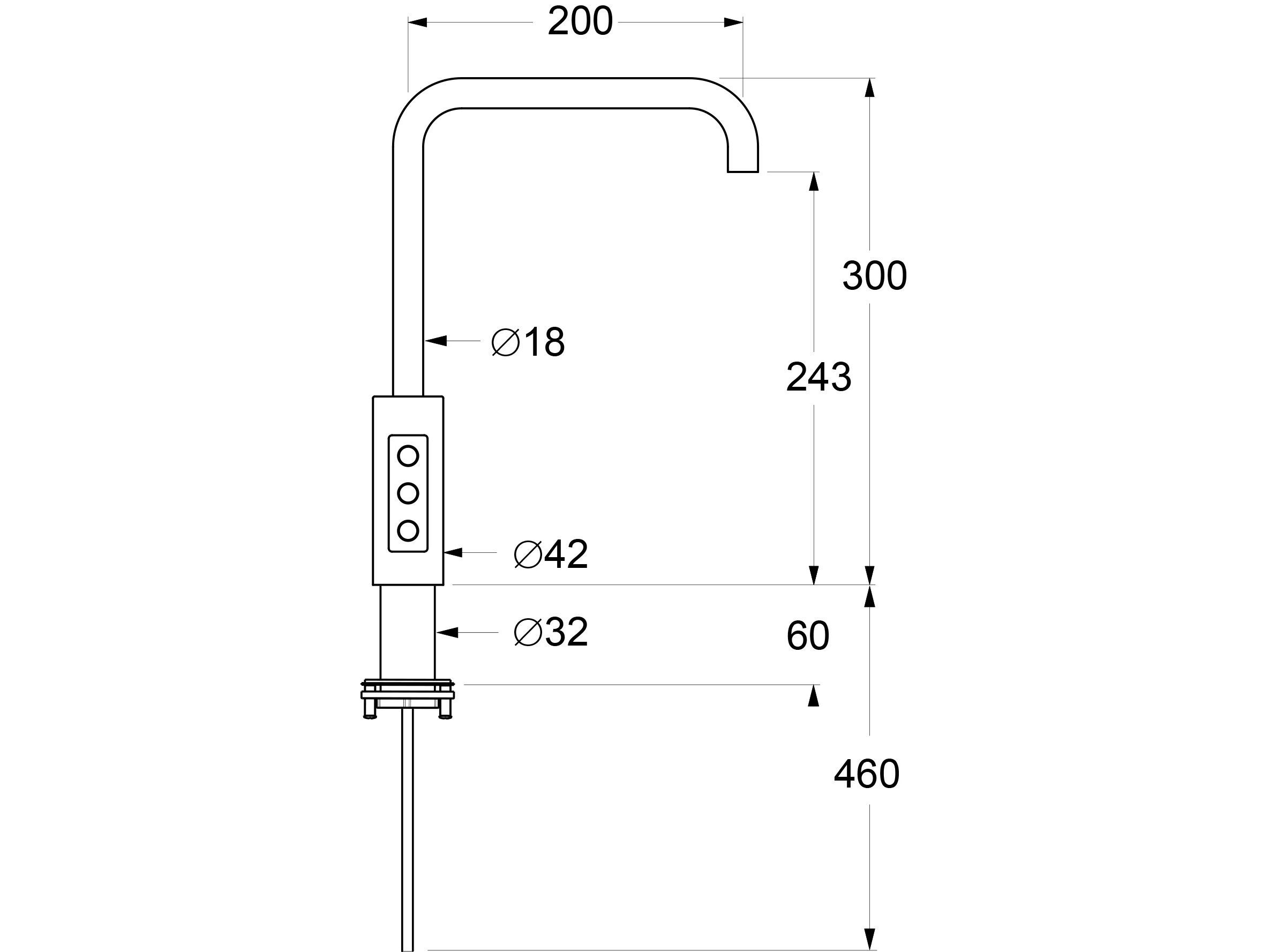 Электронный напольный кухонный кран с очистителем GUGLIELMI RUBINETTERIE Pura ARCH-00115582 - Вид №7