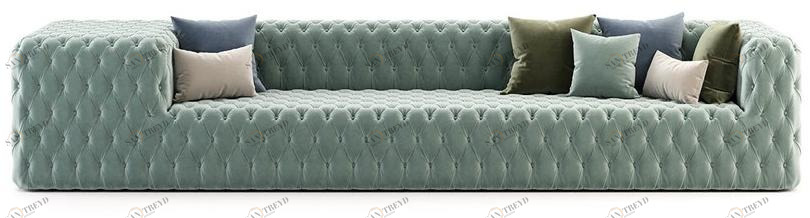 Laskasas Тафтинговый 3-местный диван из ткани sun-id-1405383