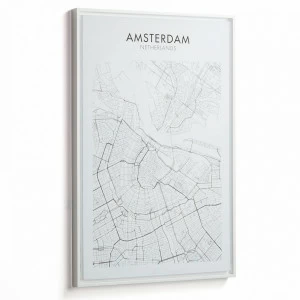 Картина на холсте 70х50 см белая Uptown Amsterdam от La Forma LA FORMA UPTOWN 343092 Белый;черный