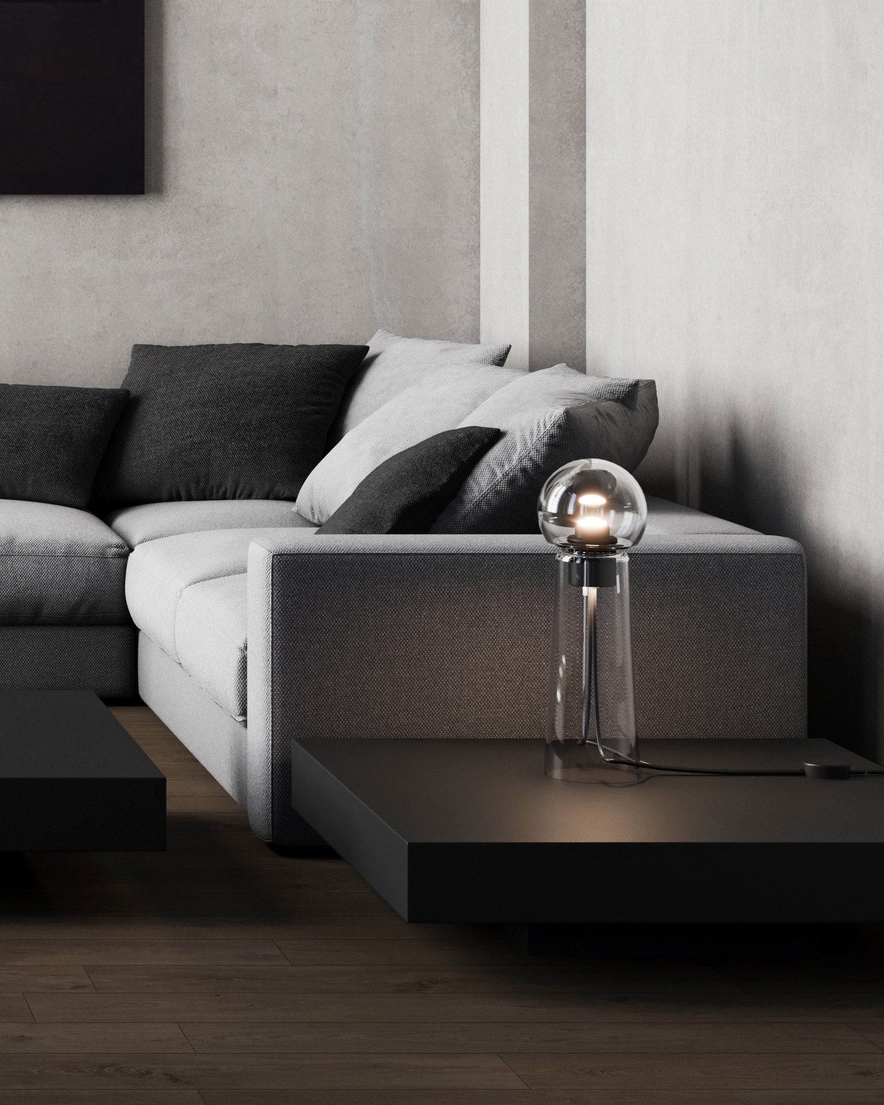 Настольная лампа из дутого стекла с диммером Darmes Gigi ARCH-00001619 - Вид №4