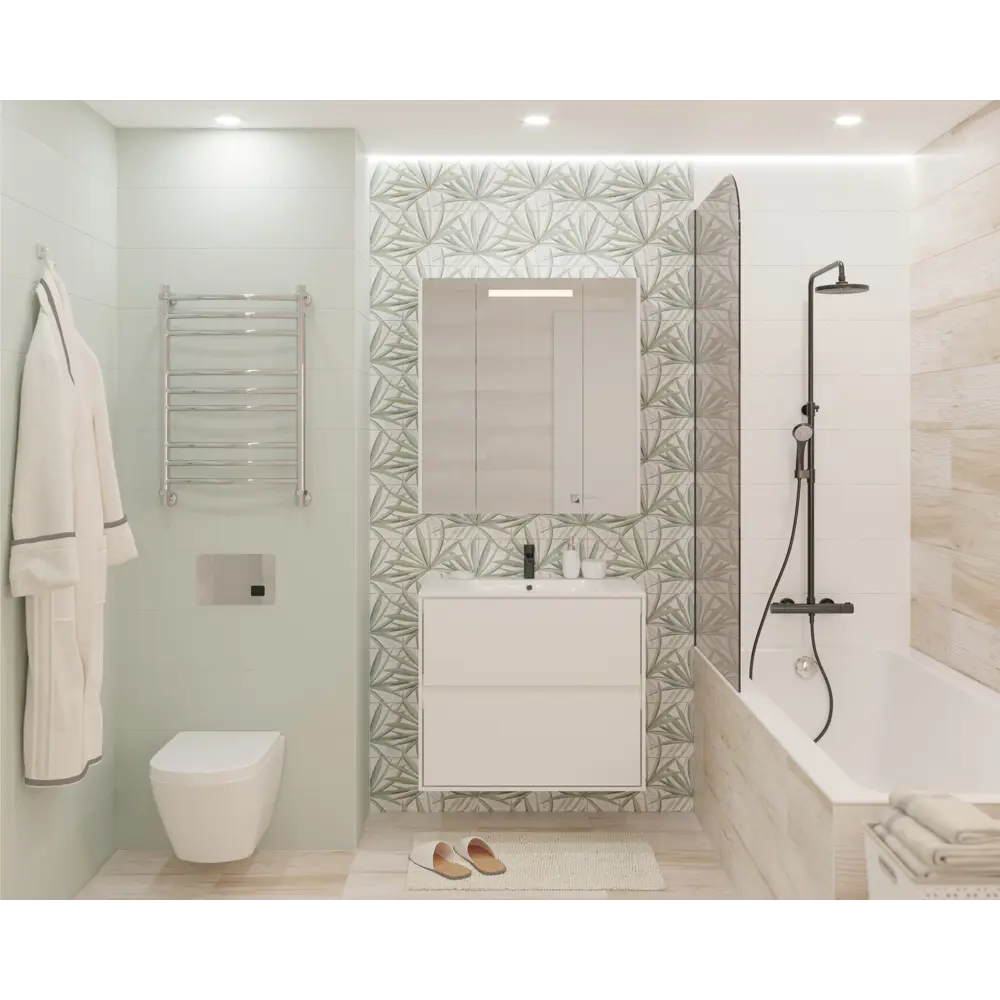Плитка настенная LB Ceramics Моана 19.8x39.8 см 1.81 м² матовая цвет белый 84874807 STLM-2130830 Play Моана - Вид №5
