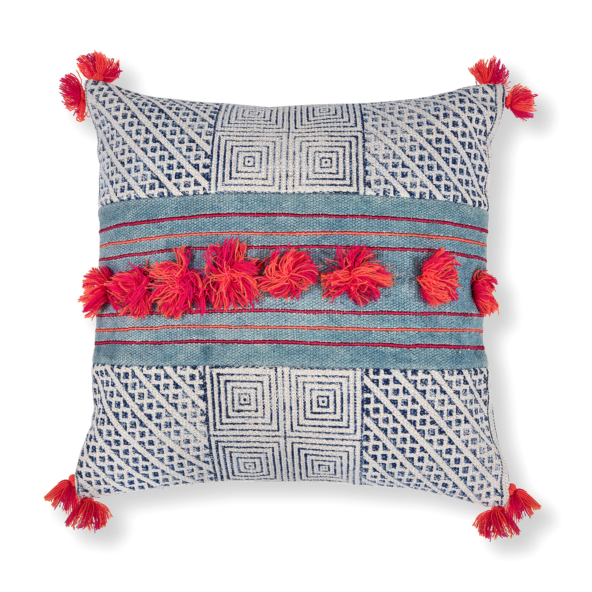 2000983196385 Подушка halsey 45x45 синий La forma 