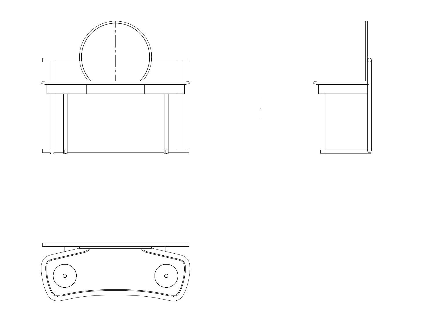 Деревянный туалетный столик Enne Кимоно ARCH-00098380 - Вид №5