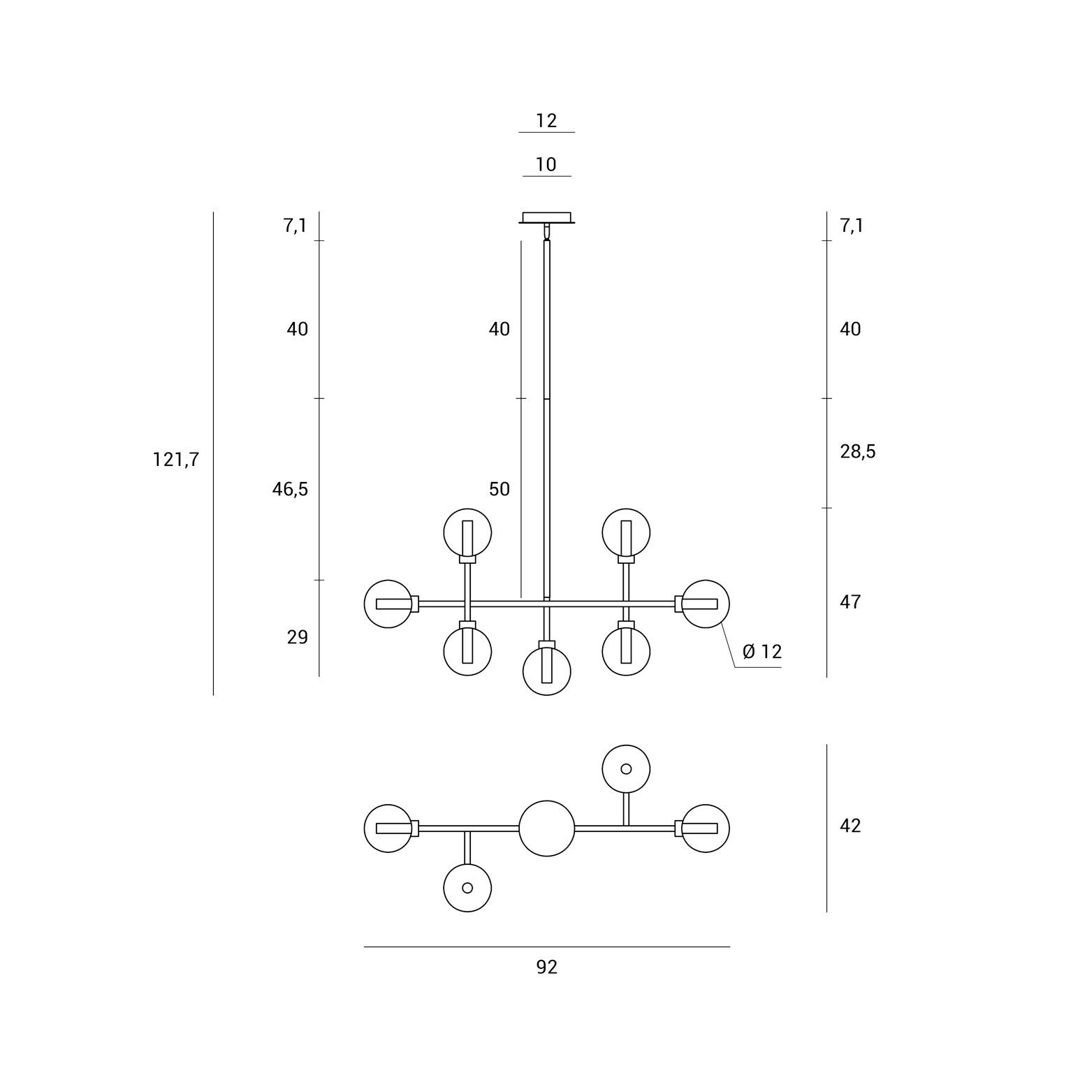 Подвесной светильник из боросиликатного стекла Miloox Dom ARCH-00106066 - Вид №5