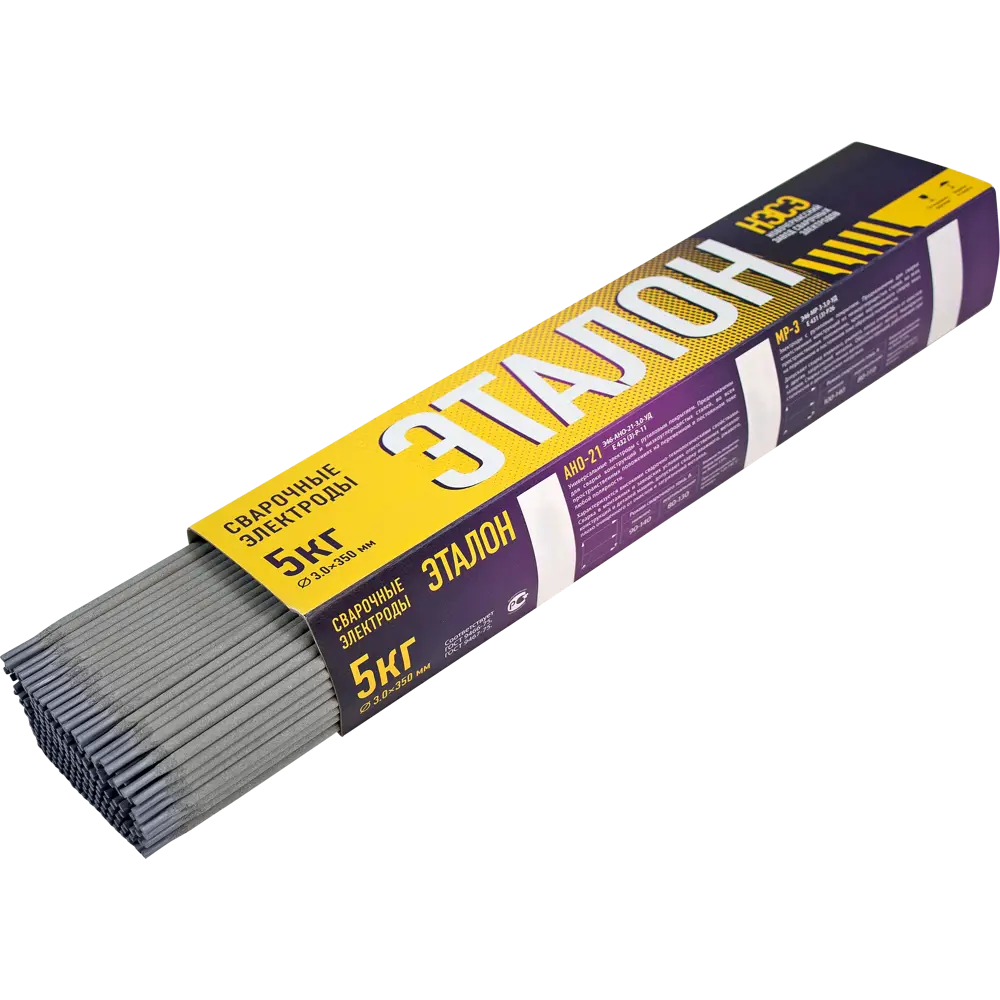 Электрод сварочный МР-3 НЗСЭ Эталон 3 мм 5 кг STLM-2030577 - Вид №1