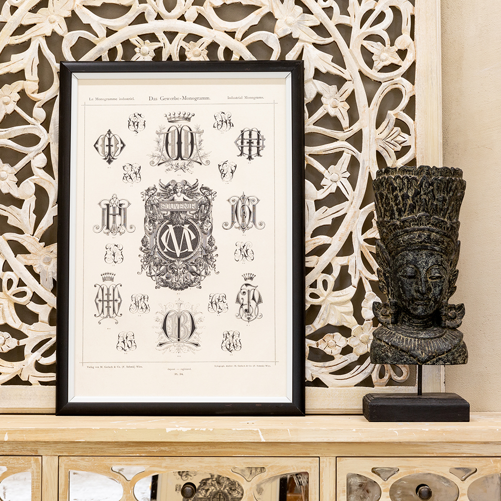 21080909 Арт-постер «Монограмма 34» Object Desire Азбука мечты  - Вид №2