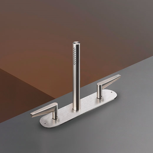 Обод монтаж комплект из 2-х прогрессивных смесителей с выдвижным цилиндрическим ручным душем диаметр 18 мм  FLG28 CEADESIGN  - Вид №1