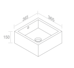 L258T1R0V0.100 Накладная раковина квадратная A. e T. Italia BOLD Белый глянцевый AeT ITALIA - Вид №1