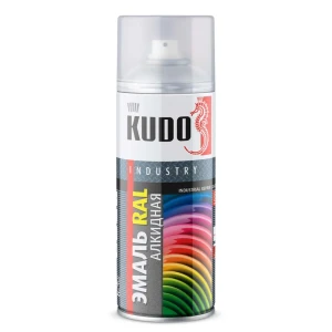 Эмаль аэрозольная универсальная KUDO глянцевая цвет сигнально-белый 520 мл