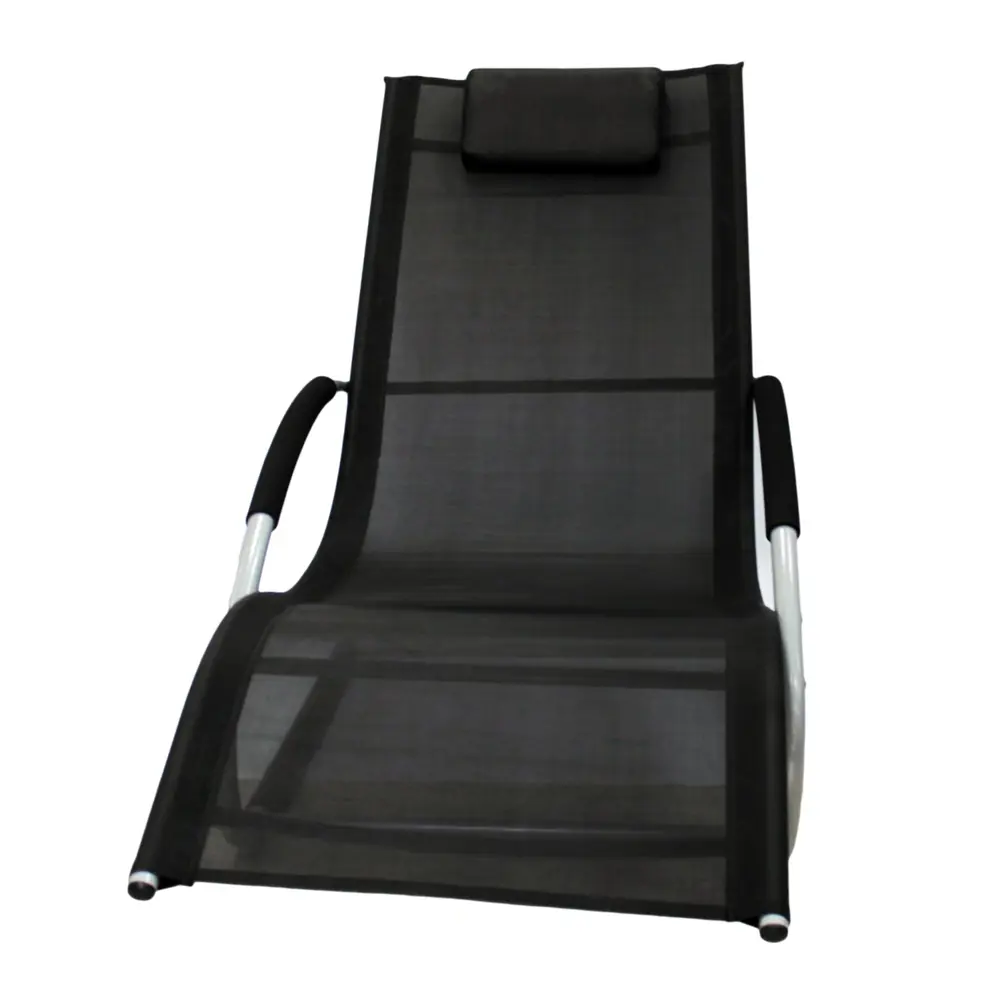 Шезлонг-качалка сталь/текстиль черный GREENGARD STLM-2105341 - Вид №3