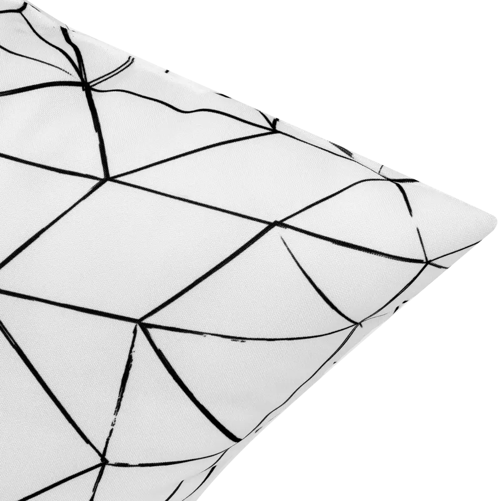 Подушка «Треугольники», 40х40 см, цвет чёрный/белый SEASONS STLM-2189612 - Вид №2