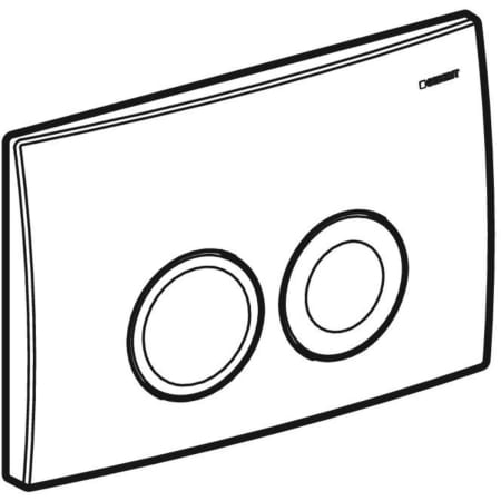 115.125.21.1 Смывная клавиша Geberit Delta21, двойной смыв Geberit  - Вид №1