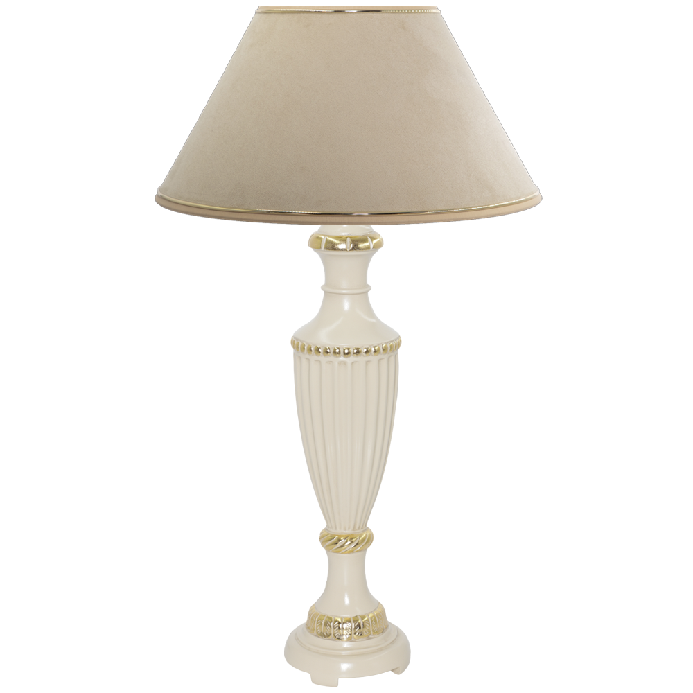 32004,34013 Настольная лампа Ваза Ребристая Айвори BOGACHO 4627138210567, 4627179657116