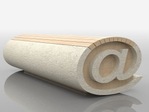 Реконструированная каменная модульная скамья без спинки