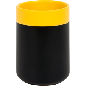 Стакан для зубныx щеток Keila керамика чёрный /жёлтый 82367000 STLM-2169127