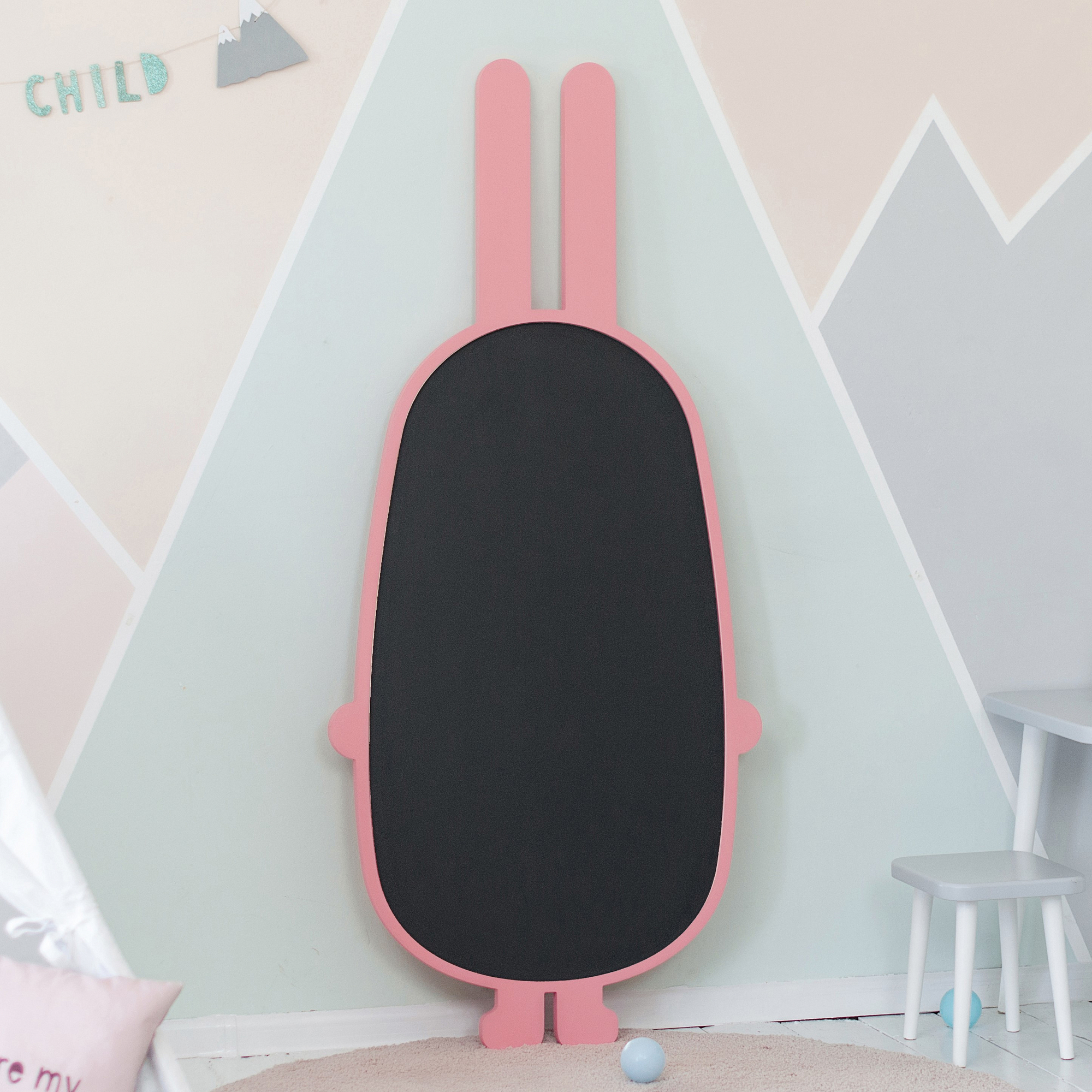 Грифельная доска розовая "Заяц" ЗАЯЦ  00-3859360 Розовый Santreyd  - Вид №1