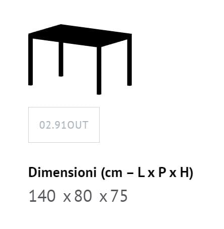 Стальной и хрустальный садовый стол Bontempi Casa DIESIS OUTDOOR ARCH-00083398 - Вид №5