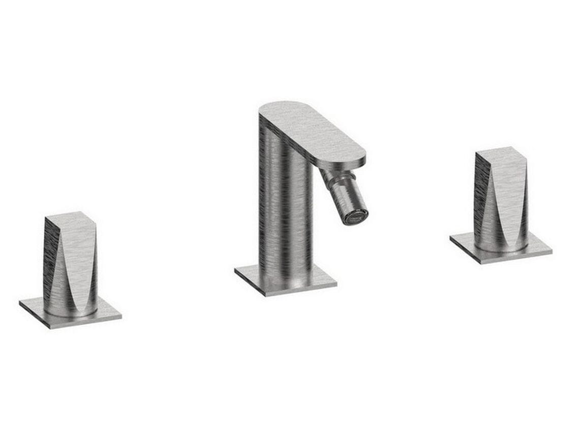 Смеситель для биде с 3 отверстиями из нержавеющей стали без слива Rubinetterie Frattini Aline ARCH-00096952