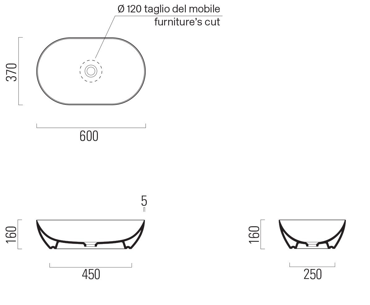 Овальная столешница GSI ceramica мода ARCH-00089236 - Вид №4