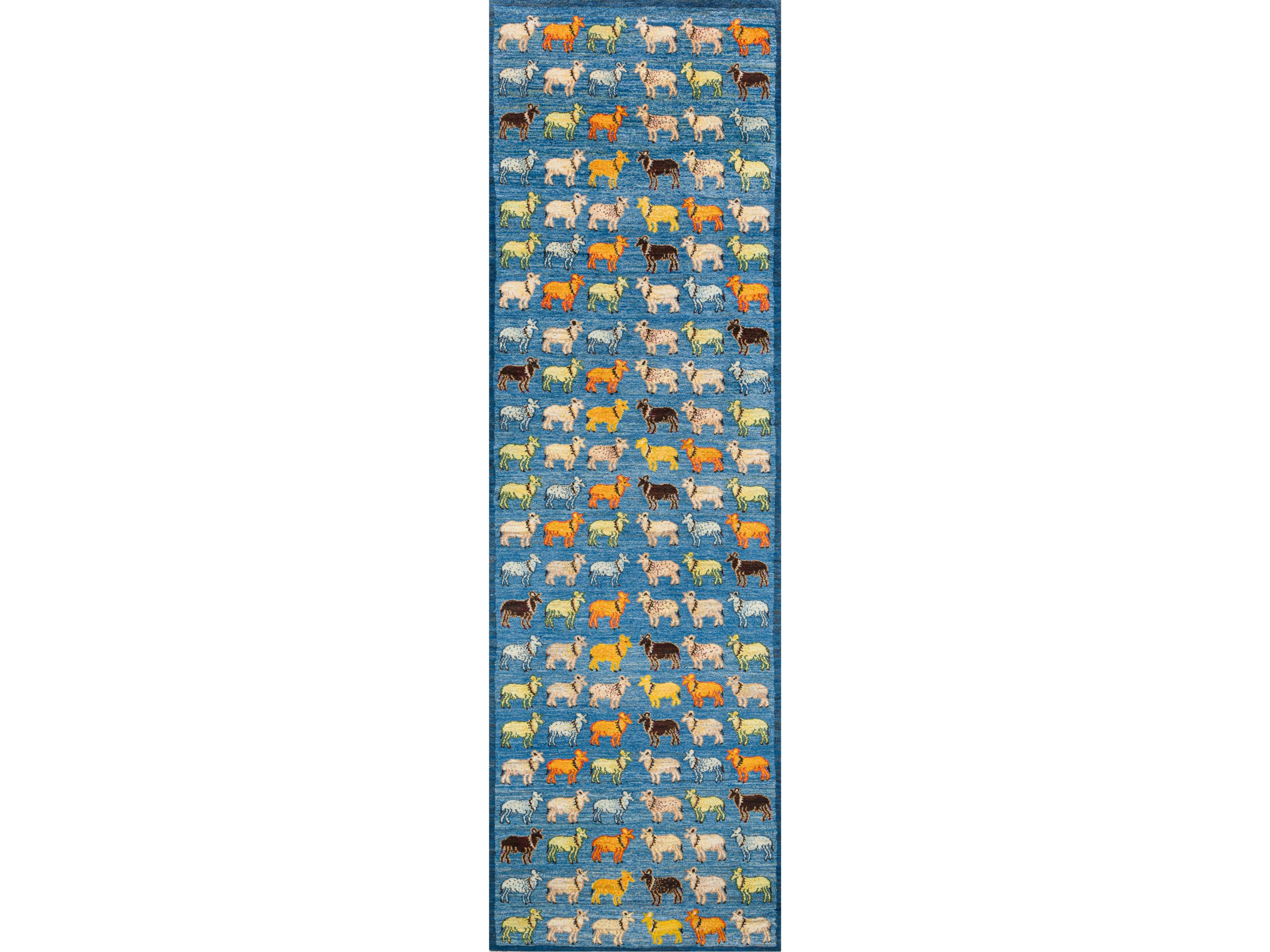 Прямоугольный шерстяной ковер на заказ Zollanvari Бродячие звери - Флора и фауна Габбе ARCH-00078311 - Вид №1