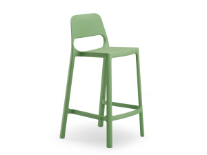 Высокий табурет из полипропилена с подставкой для ног