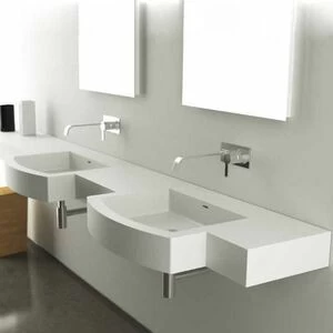 47024 Полувстраиваемая раковина консольная 50 см белая MOMA Design Woodtower