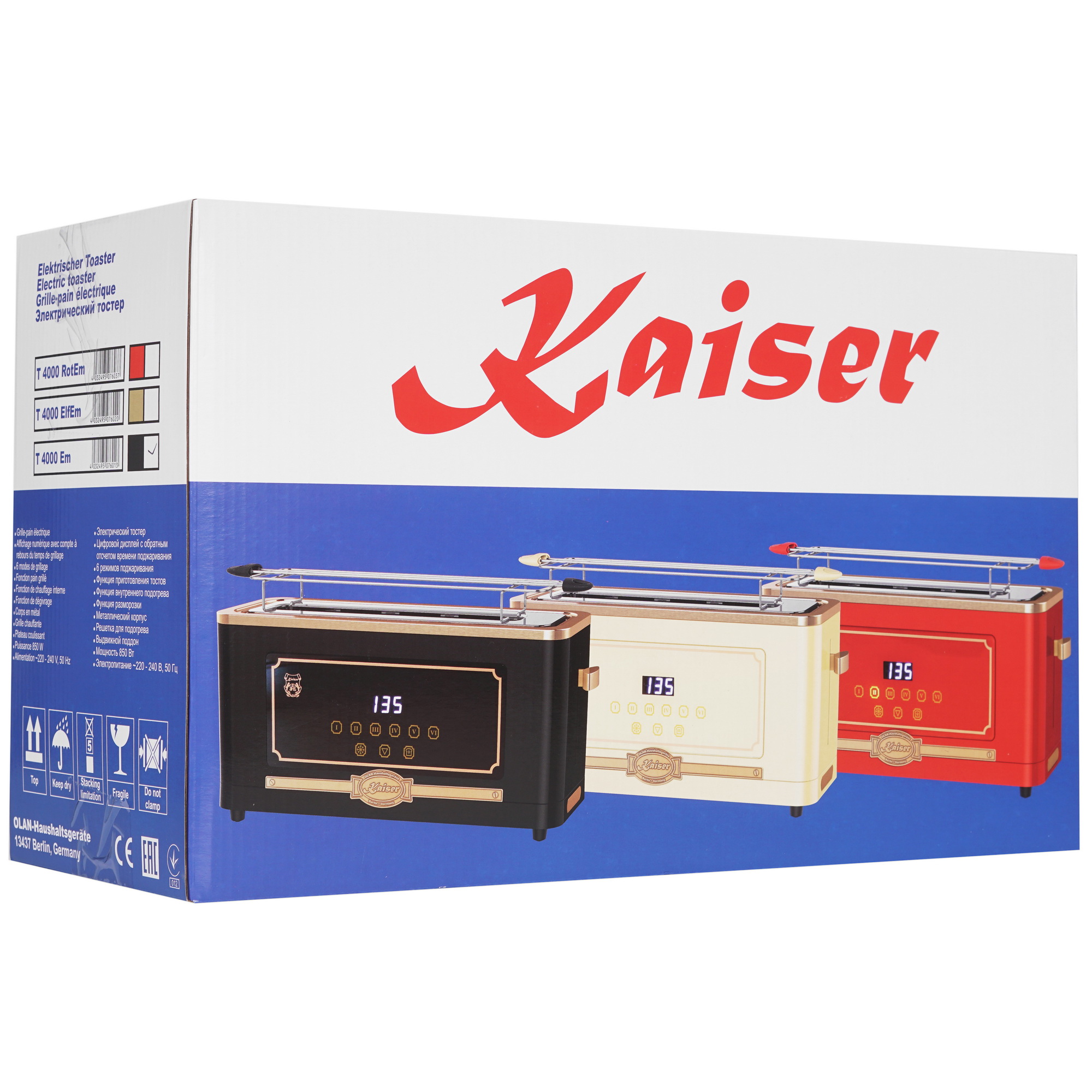 9229087 Тостер Kaiser T 4000 черный STDN-0055816 - Вид №8