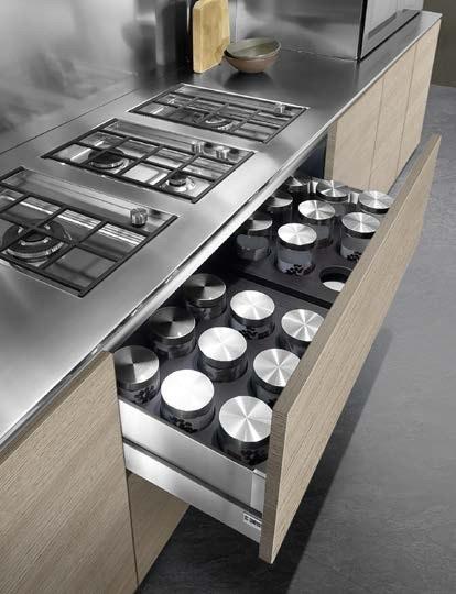 Composit Лакированная линейная кухня со встроенными ручками Linea sun-id-1447255 - Вид №1