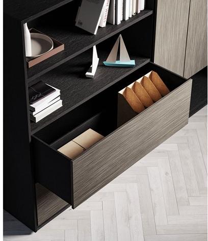 Las Mobili Модульный лакированный шкаф для хранения для офиса с распашными дверцами Elite sun-id-1352480 - Вид №4