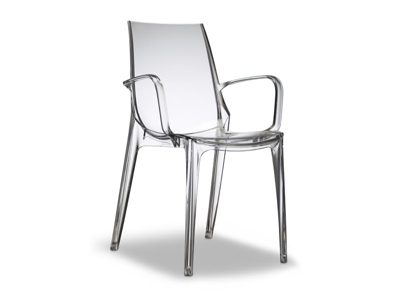Штабелируемый стул из поликарбоната с подлокотниками S-CAB тщеславие ARCH-00122431