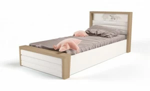 Кровать ABC-KING 160х90 №6MIX OCEAN №6 с под.мех и мяг.изнож) (cream)