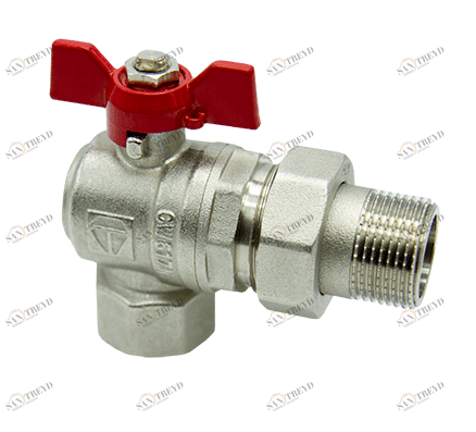 HLV-101228.№.02 Кран шаровой HLV Optima угловой с полусгоном 