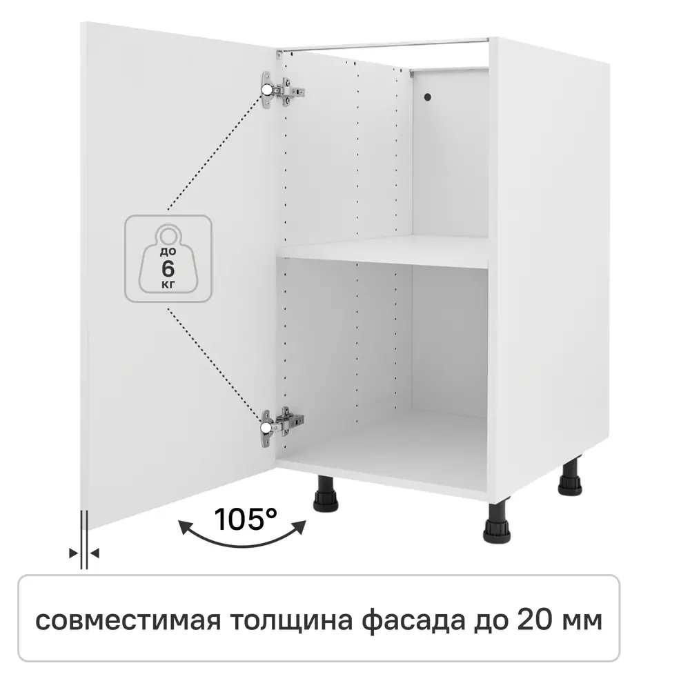 Петли с амортизатором KONSENSA 105 градусов сталь 2 шт 89450049 STLM-2187826  - Вид №1