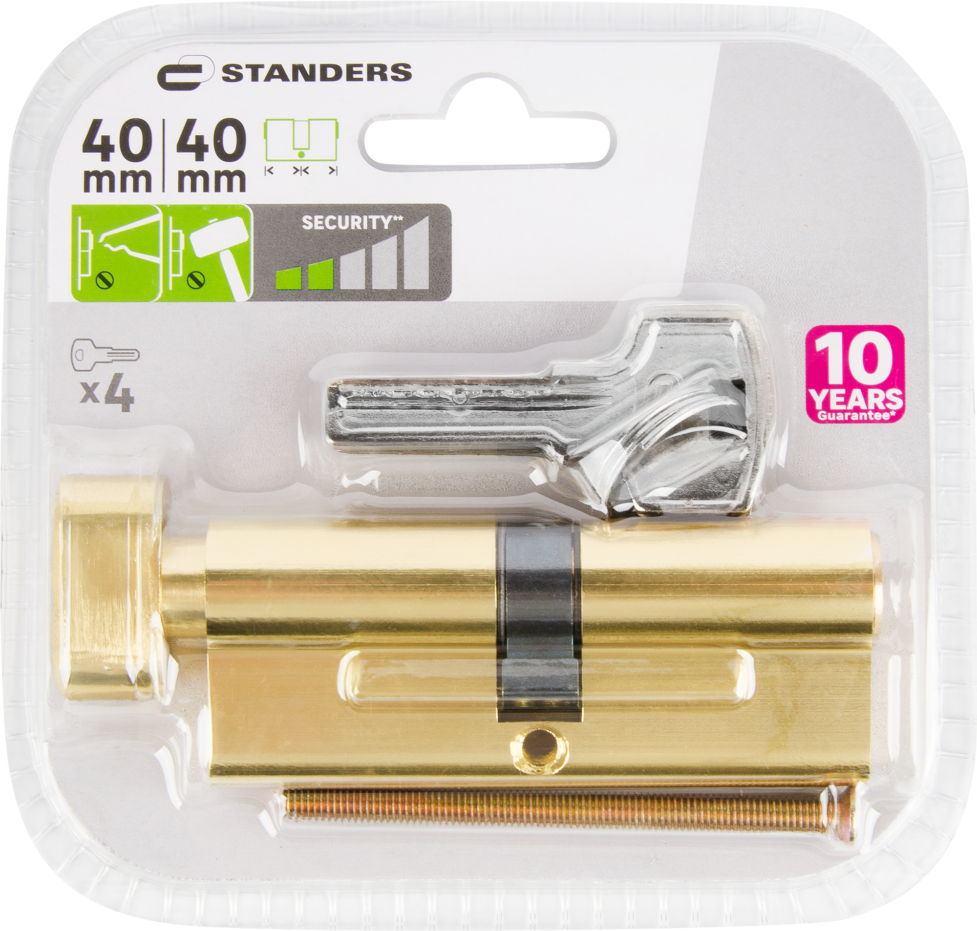 Цилиндр STANDERS TTAL1-4040NBGD золотистый для межкомнатных дверей 82625304 STLM-0032183 - Вид №4