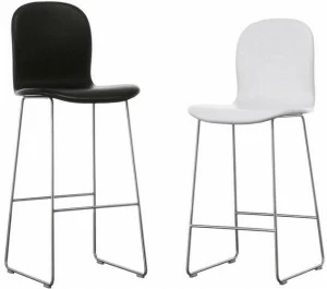 Cappellini Штабелируемый стул с обивкой из кожи или ткани Tate