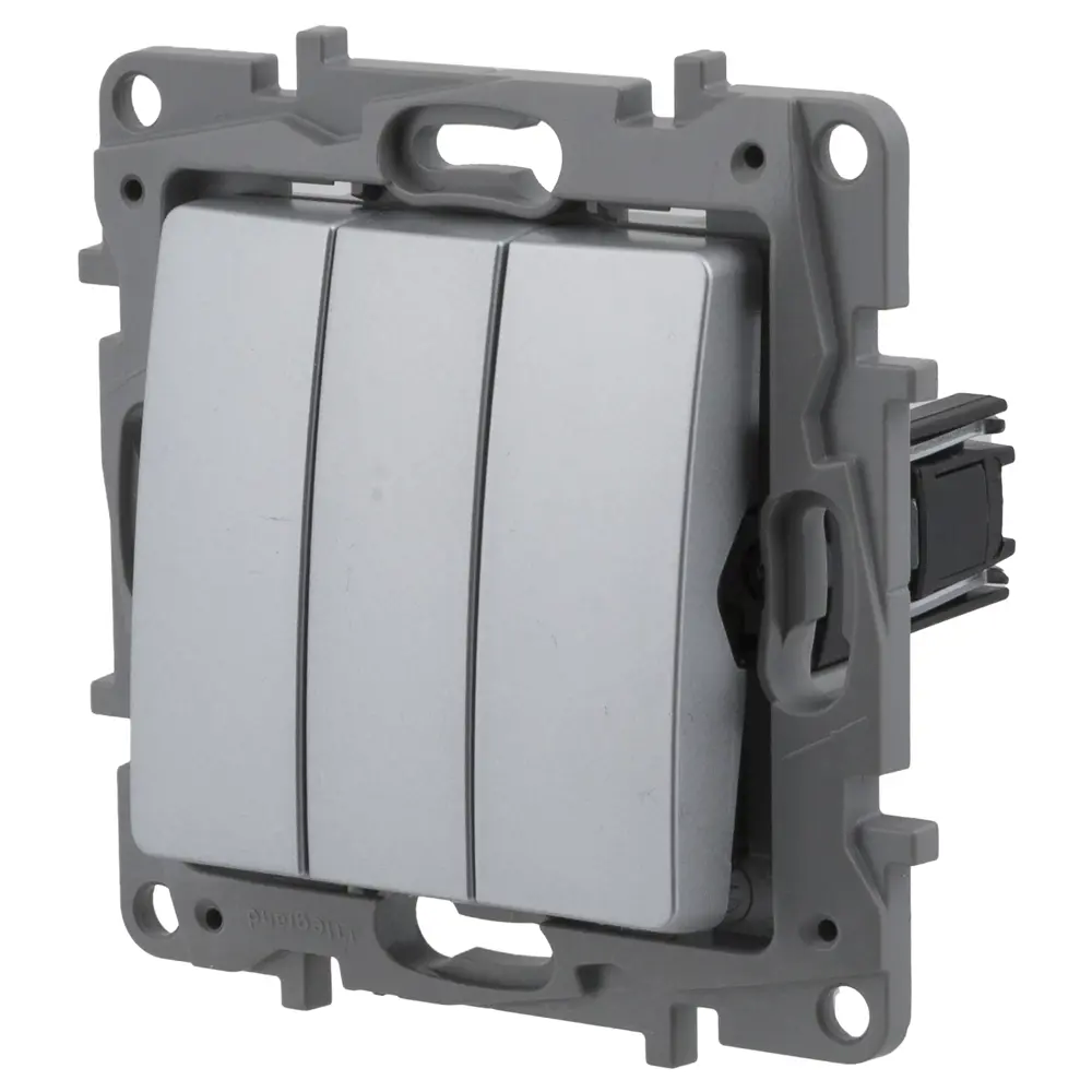 Legrand Etika — трёхклавишный выключатель в алюминиевом исполнении для скрытого монтажа 17356839 STLM-0008020 - Вид №2