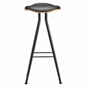 NORR11 Высокий табурет с железной конструкцией и кожаным сиденьем