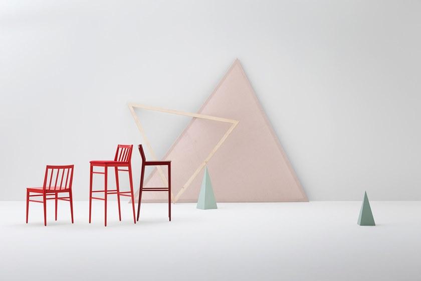 Billiani Табурет из бука с мягким сиденьем Tracy 598 - Вид №1