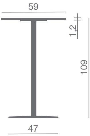 Kastel Квадратный высокий стол для контракта Kaleox Kk61qb - Вид №3