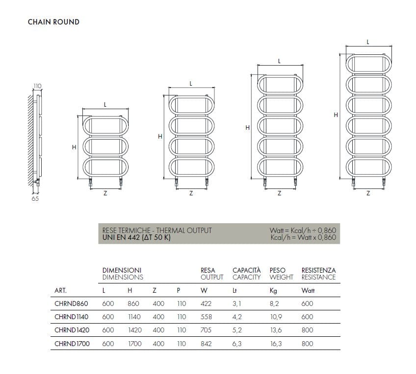 Настенный стальной полотенцесушитель SCIROCCO H дизайн ARCH-00066926 - Вид №2