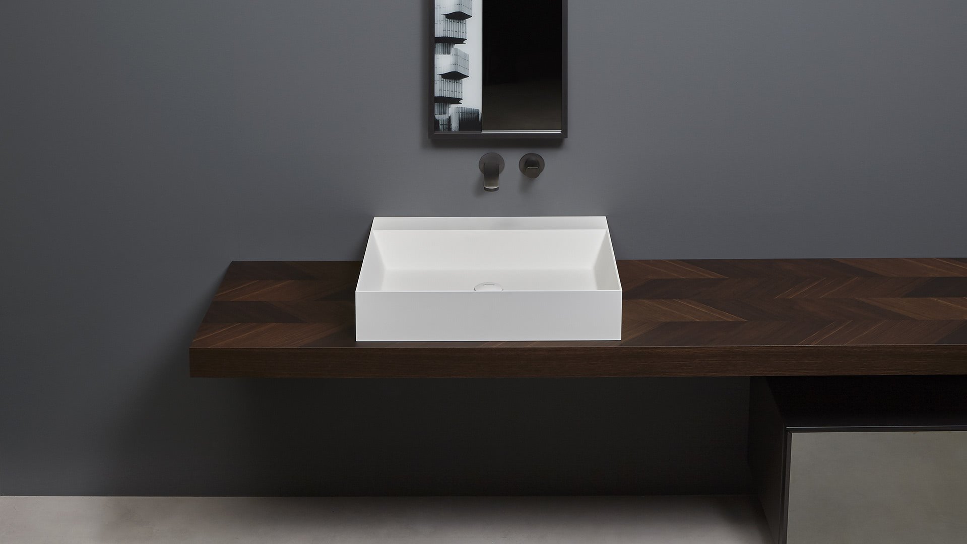 Gestomood Подвесная раковина настенная прямоугольная Antoniolupi  белая  - Вид №6